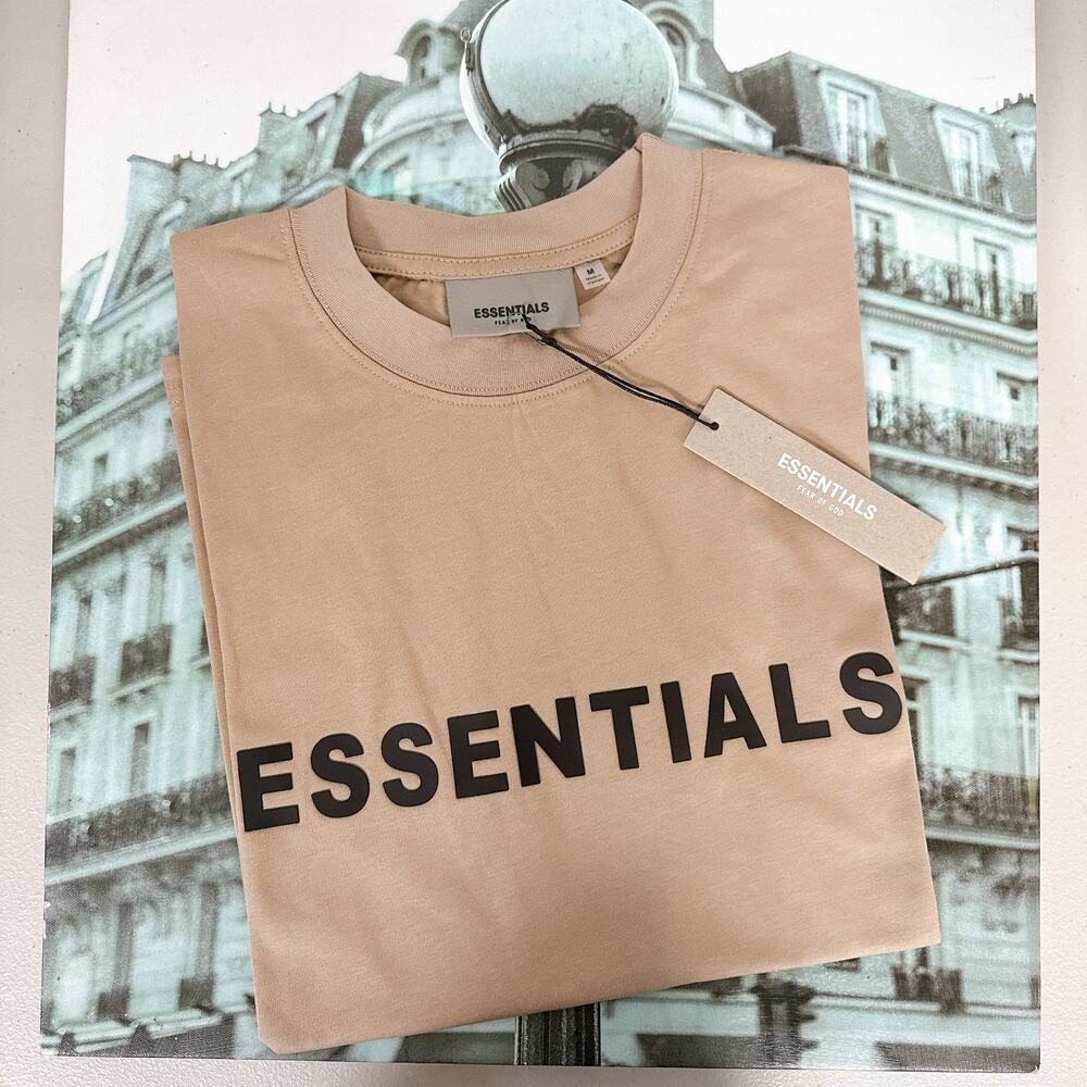 Fear of God Essentials Men’s/Unisex Oversized Logo T-Shirt - Taupe/Tan